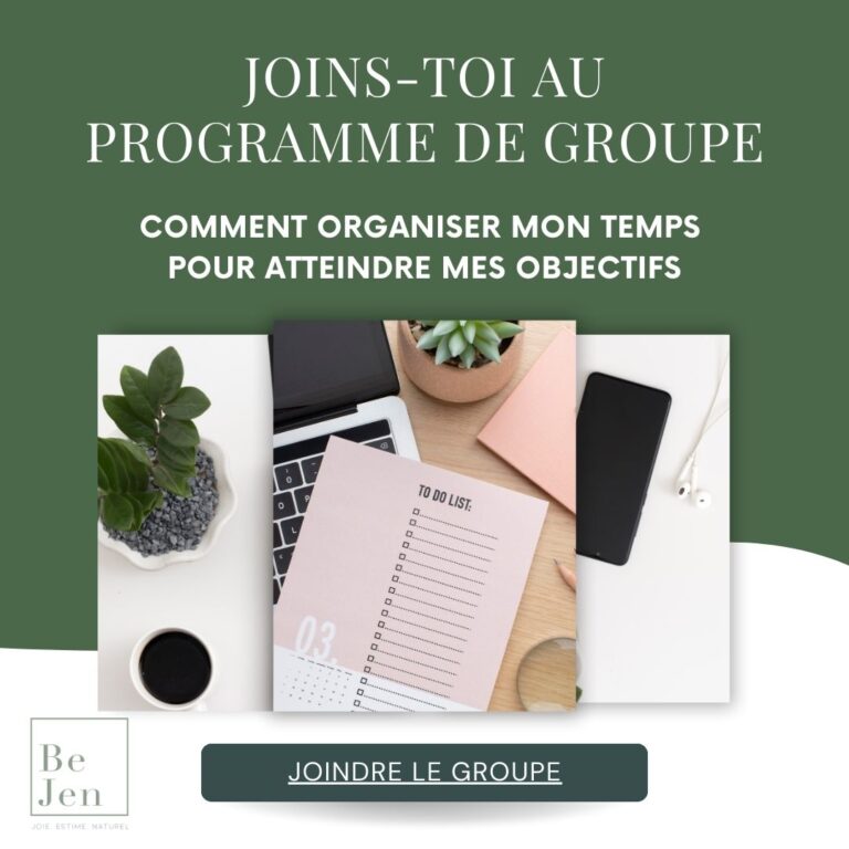 Programme en groupe : Comment organiser mon temps pour atteindre mes objectifs